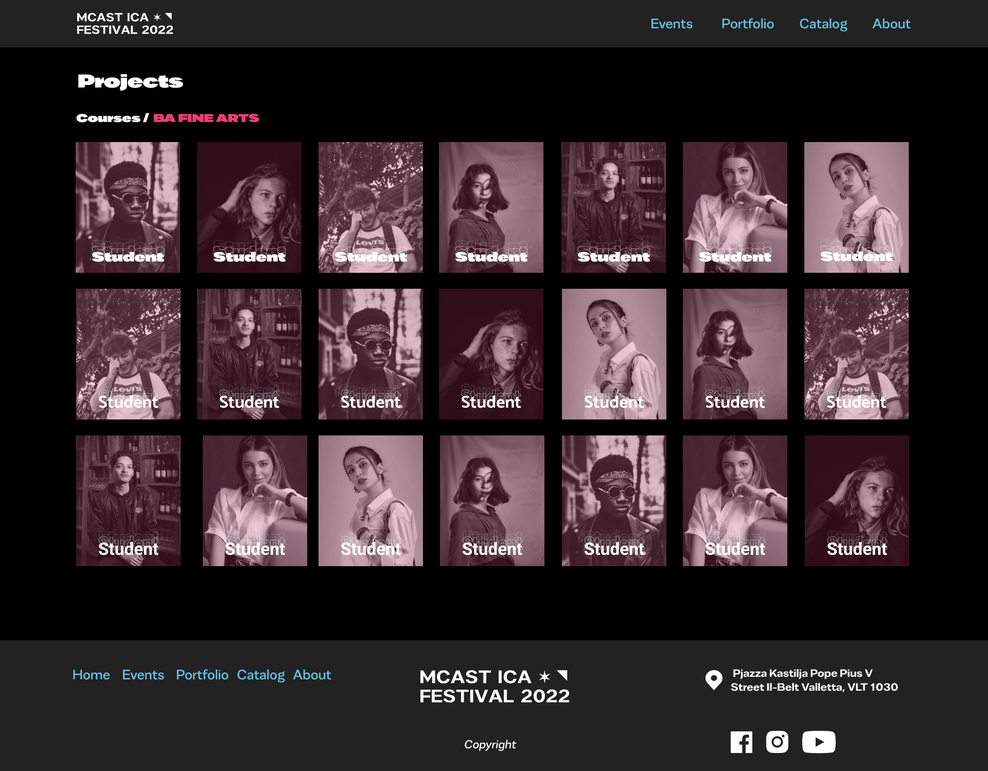 MCAST ICA Festival Projects page